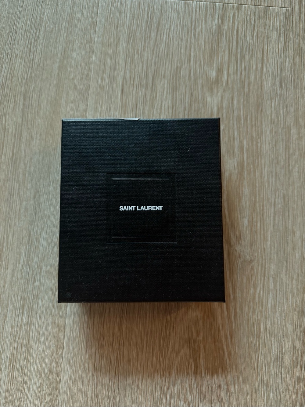 Saint Laurent Black Grained Leather Cassandre Card Case with Gold YSL Monogram - Picture 7 of 8